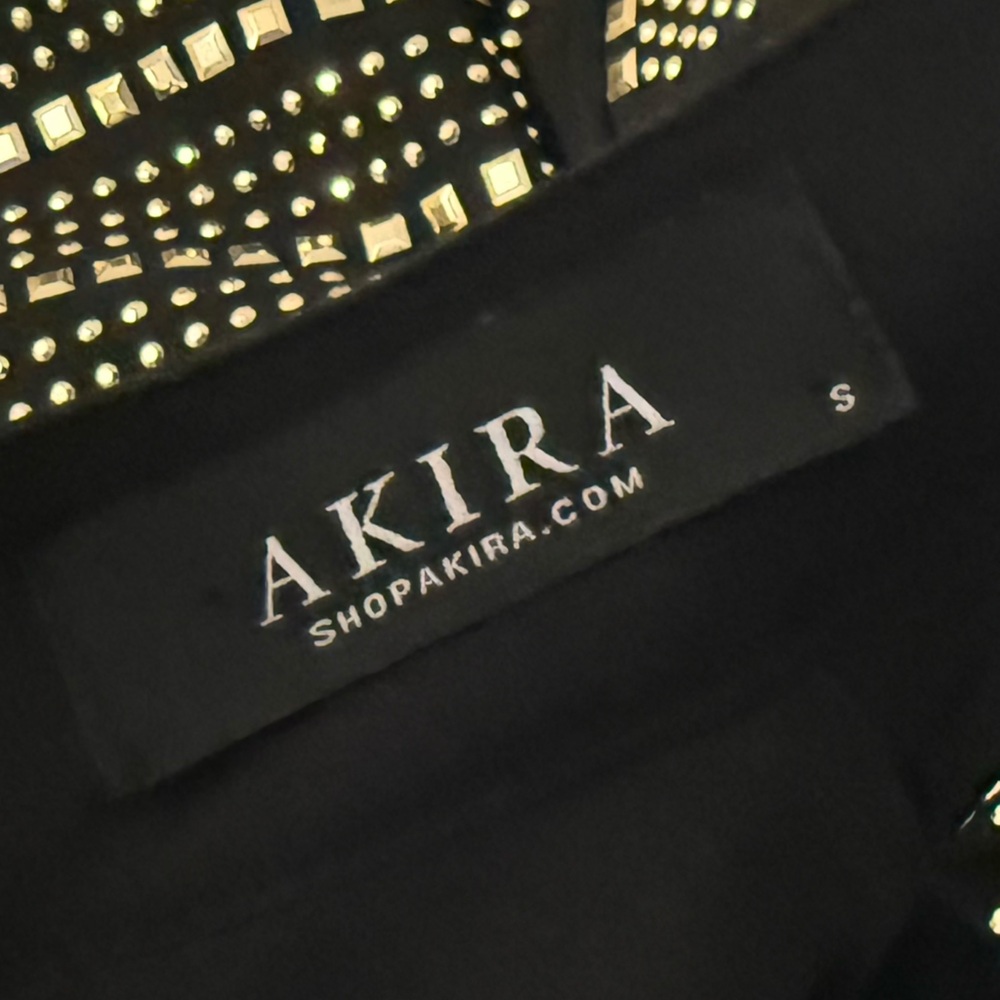 Elegant Black and Gold Studded Dress - Picture 2 of 2